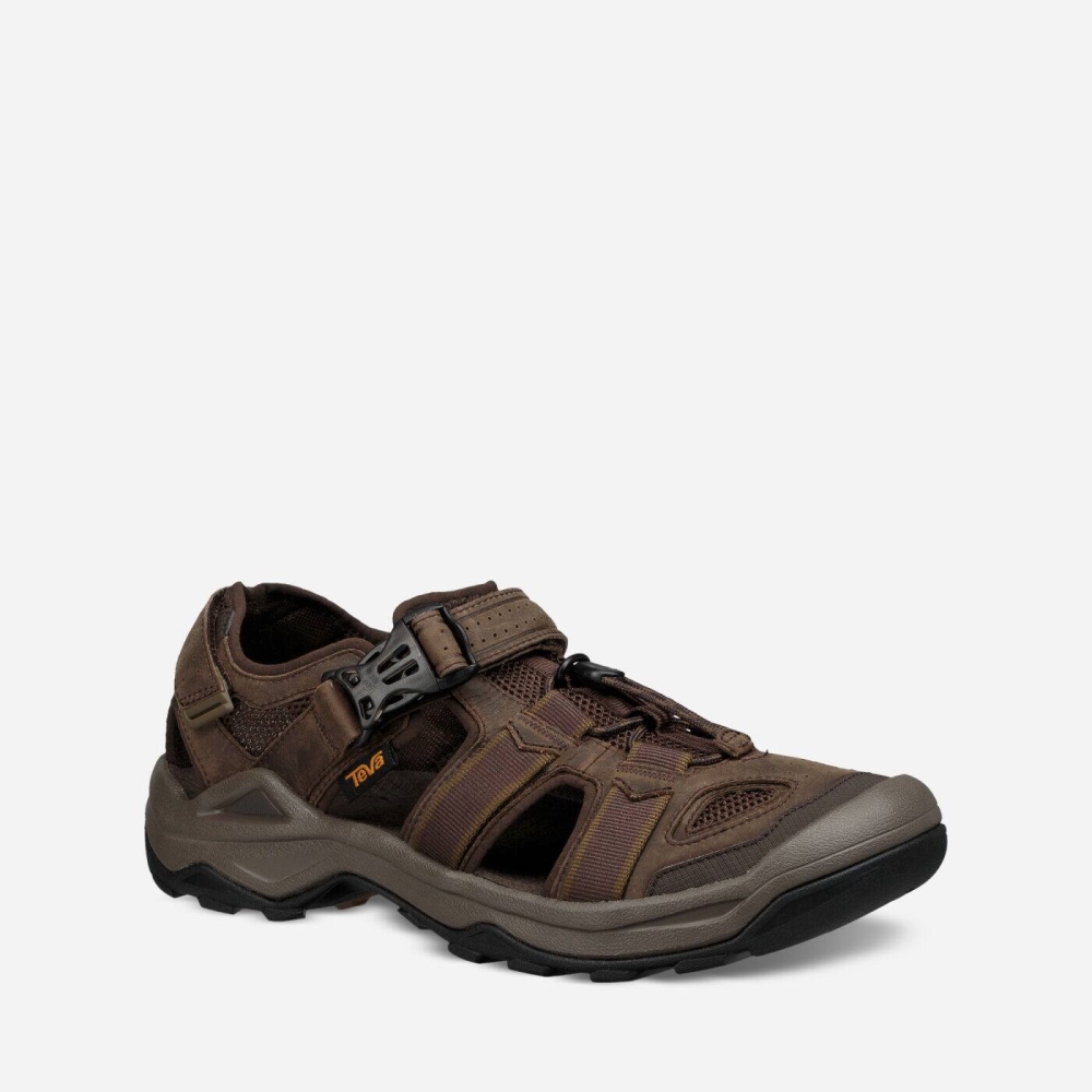 Teva Men's Omnium 2 Leather Hiking Sandals Sale NZ (DRVHK-7906)